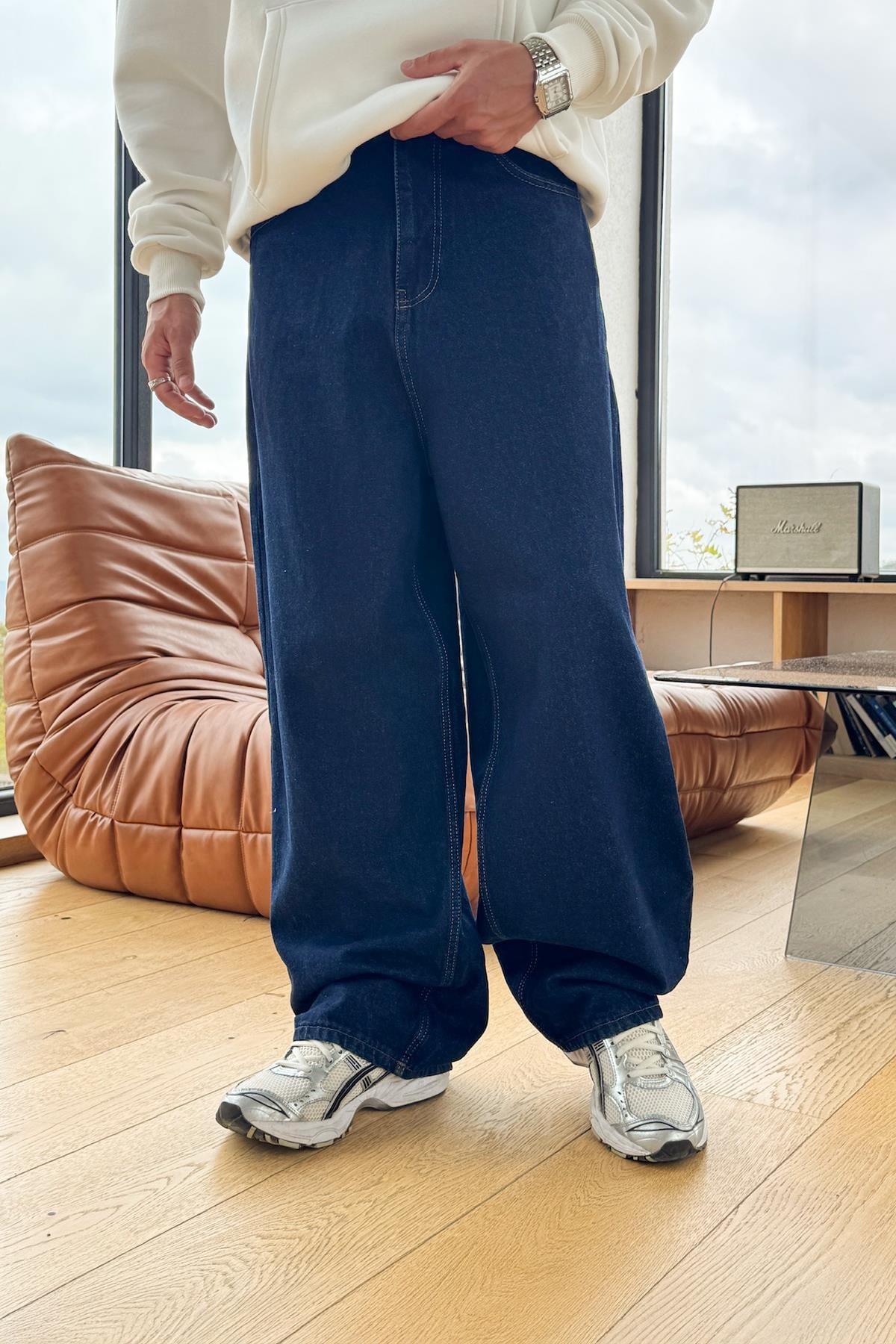 Basic Baggy Jean Lacivert
