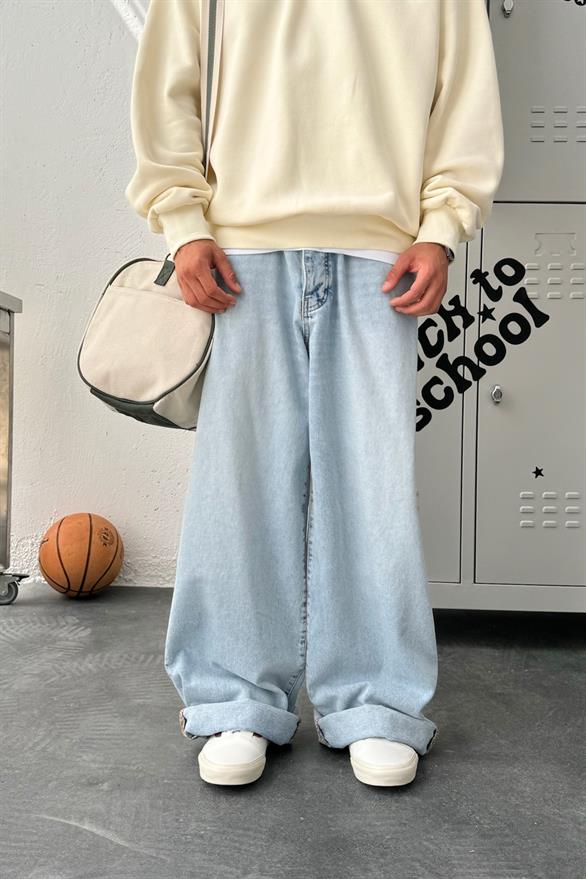 Basic Açık Mavi Baggy Jean