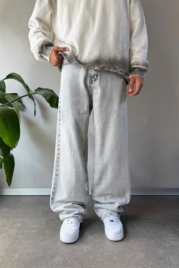 Basic Buz Mavi Baggy Jean