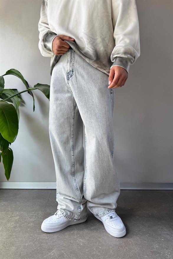 Basic Buz Mavi Baggy Jean