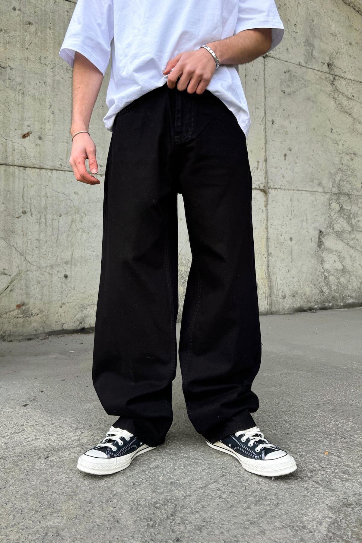 Basic Baggy Jean Siyah