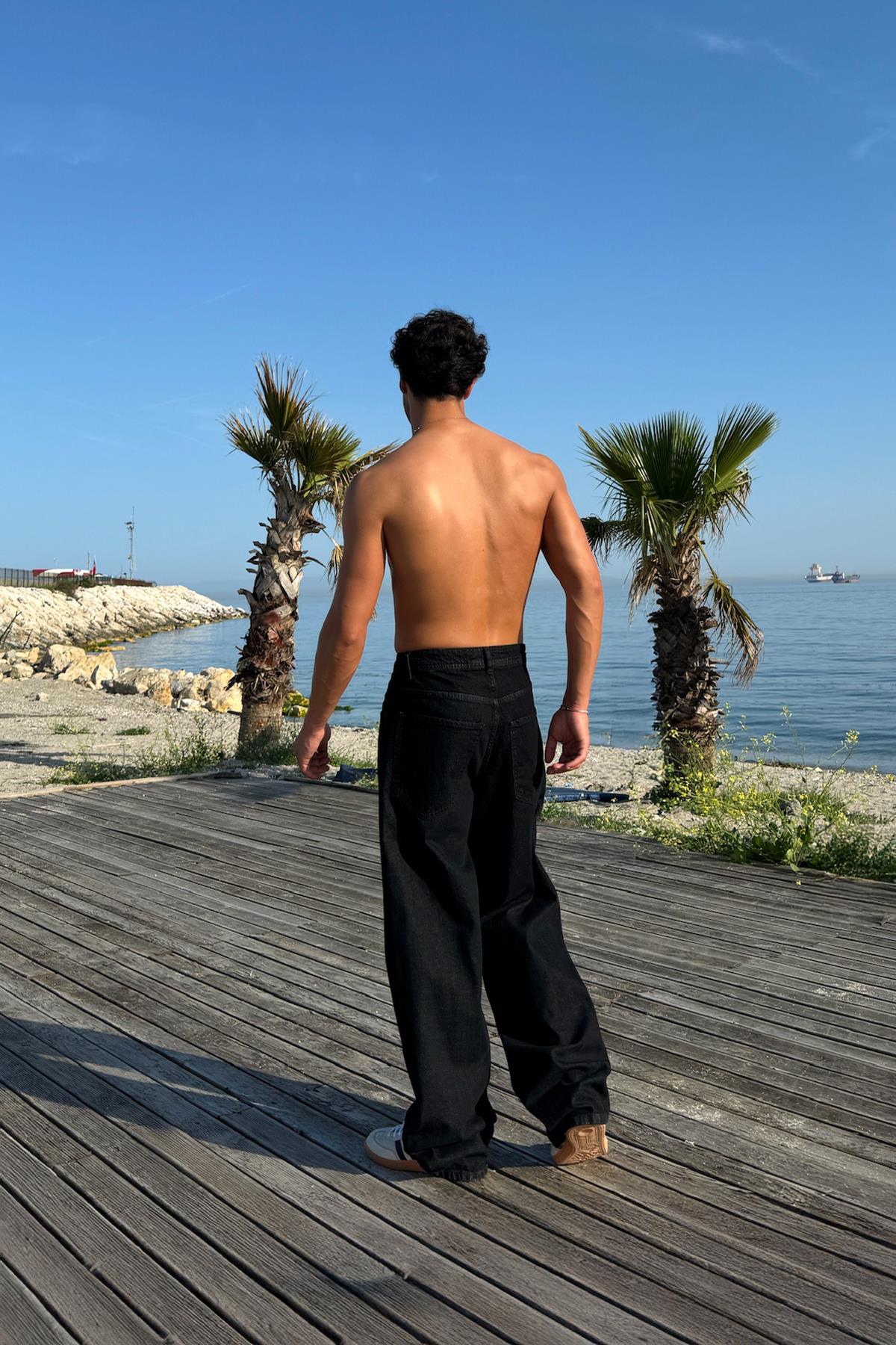 Basic Baggy Jean Siyah