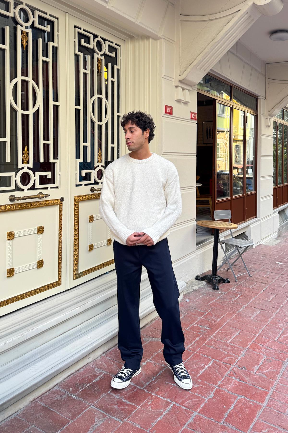 Basic Regular Gabardin Pantolon Lacivert