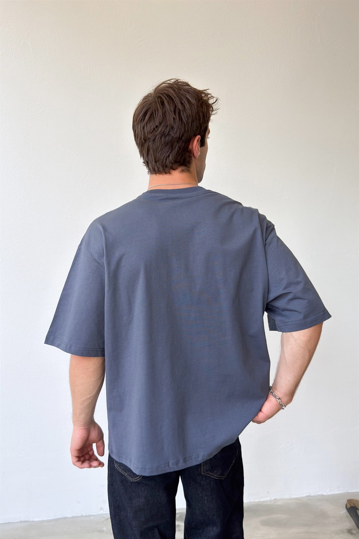 Basic Füme Oversize Tişört