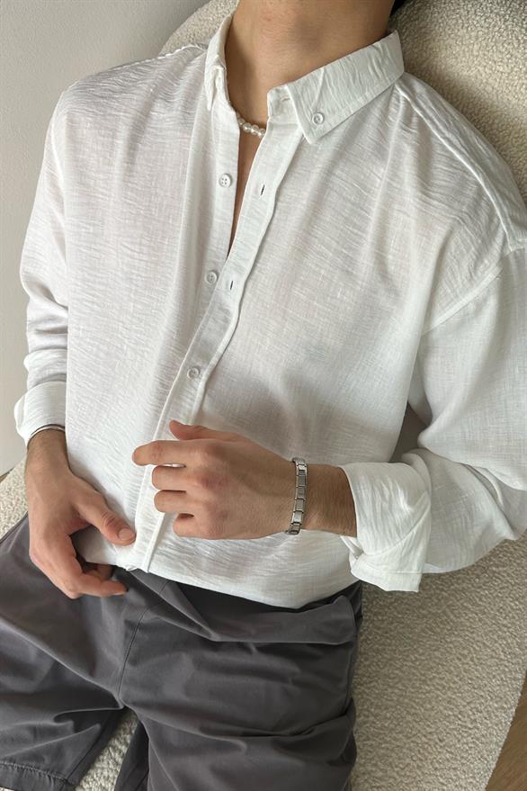 Chill Cozy Relax Fit Gömlek Beyaz
