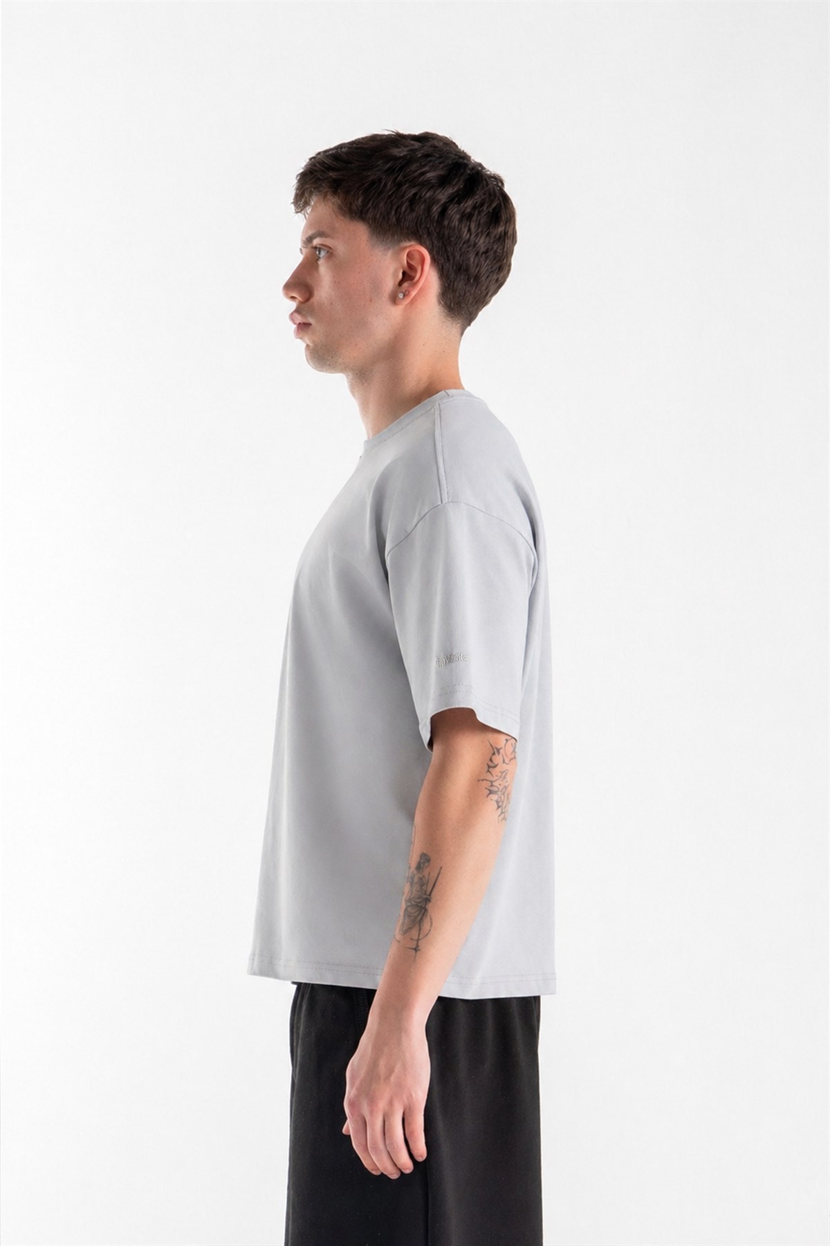 Basic Boxy Fit Taş Rengi Tişört