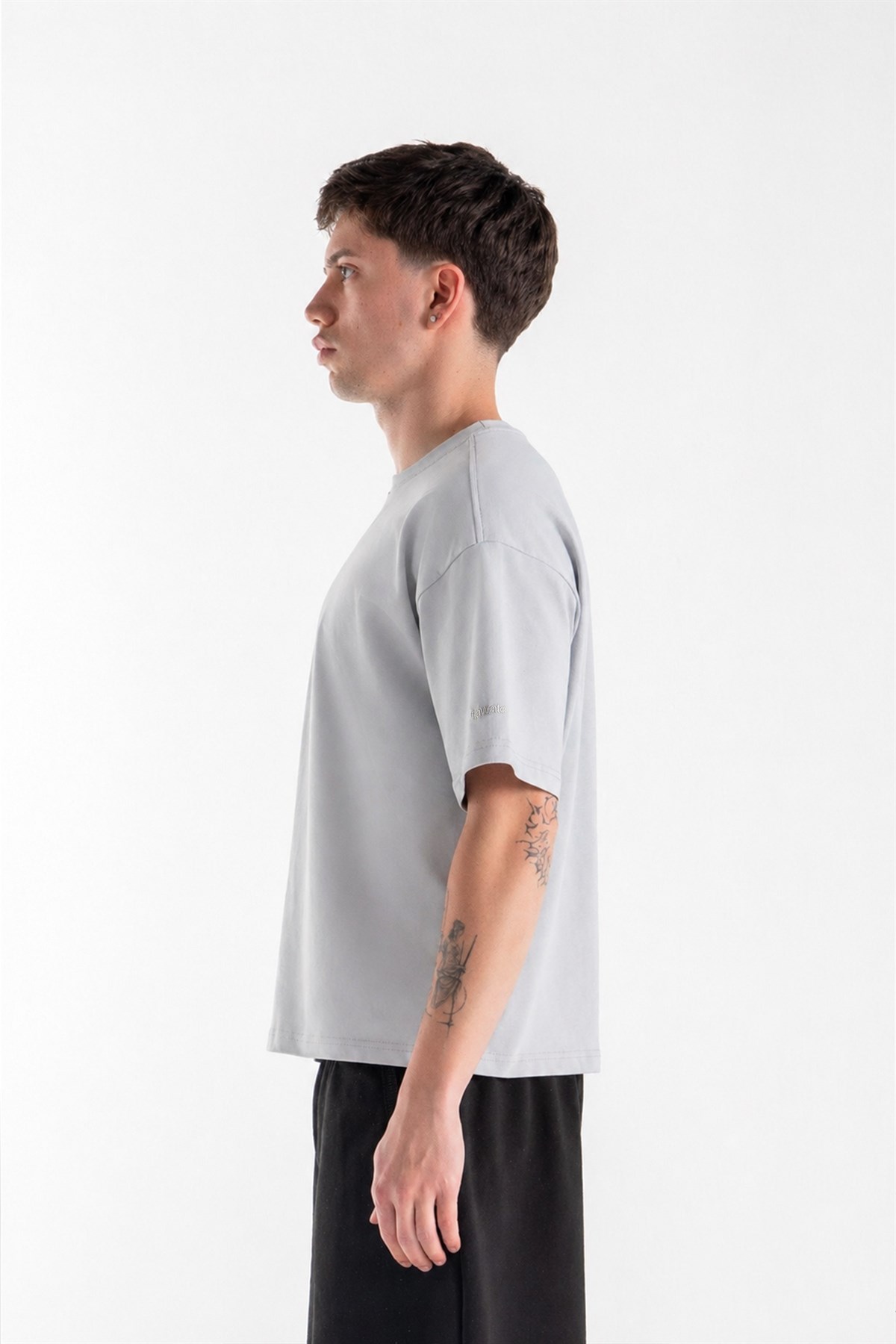 Basic Boxy Fit Taş Rengi Tişört