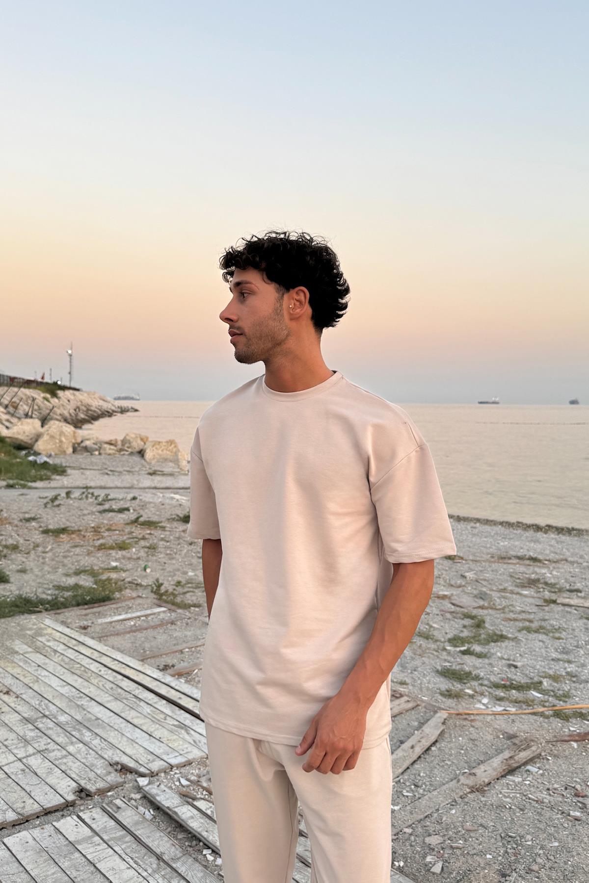 Basic Taş Rengi Eşofman Takımı