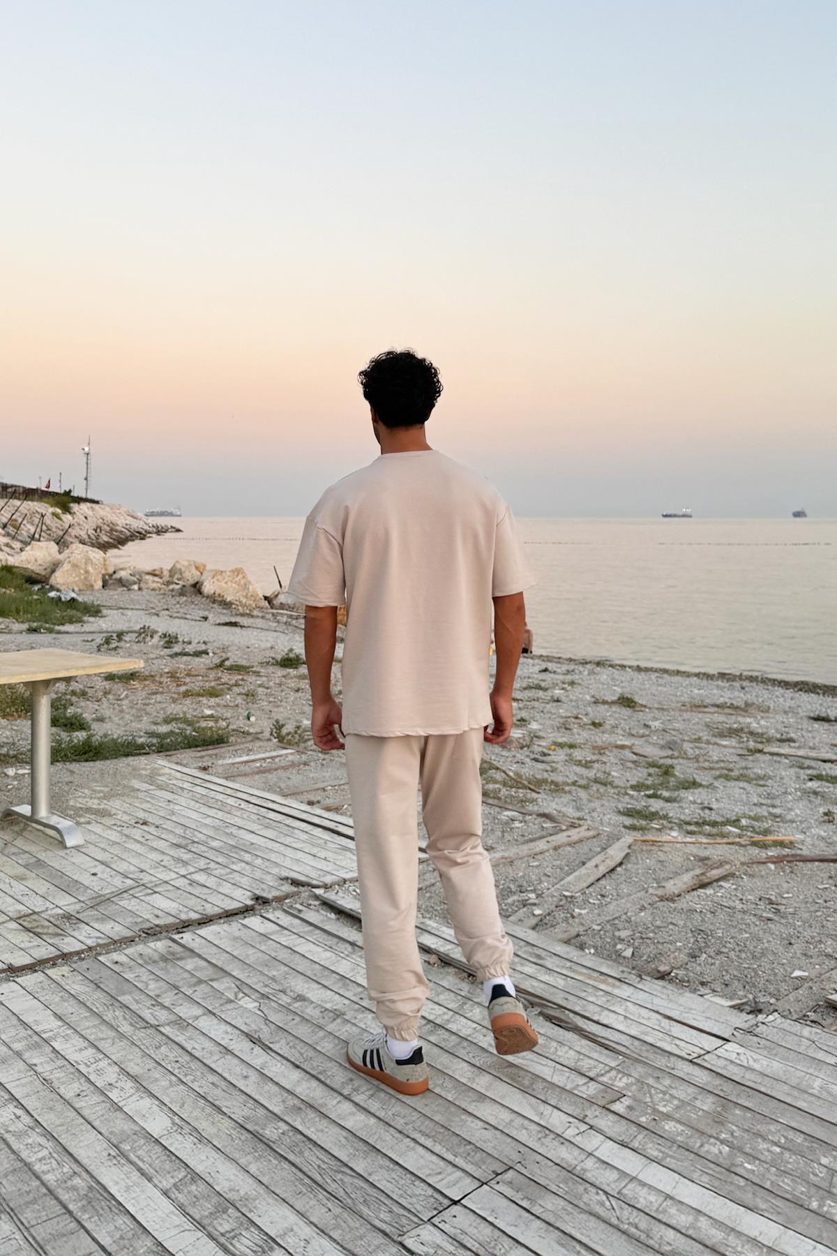 Basic Taş Rengi Eşofman Takımı