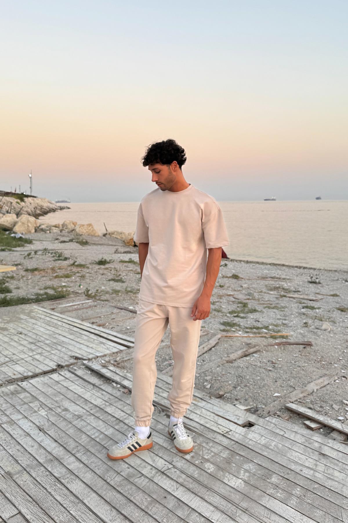 Basic Taş Rengi Eşofman Takımı