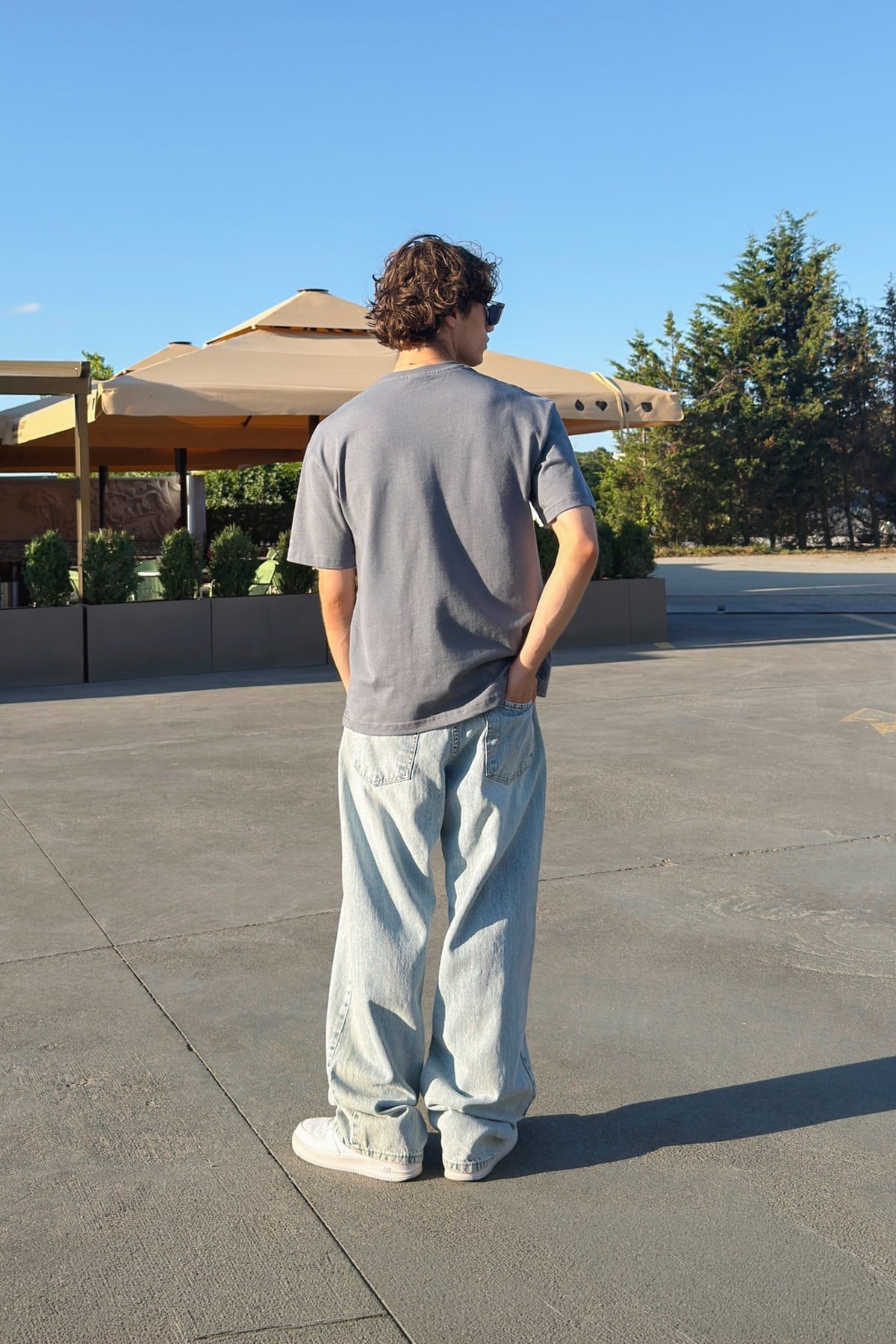 Basic Füme Oversize Tişört