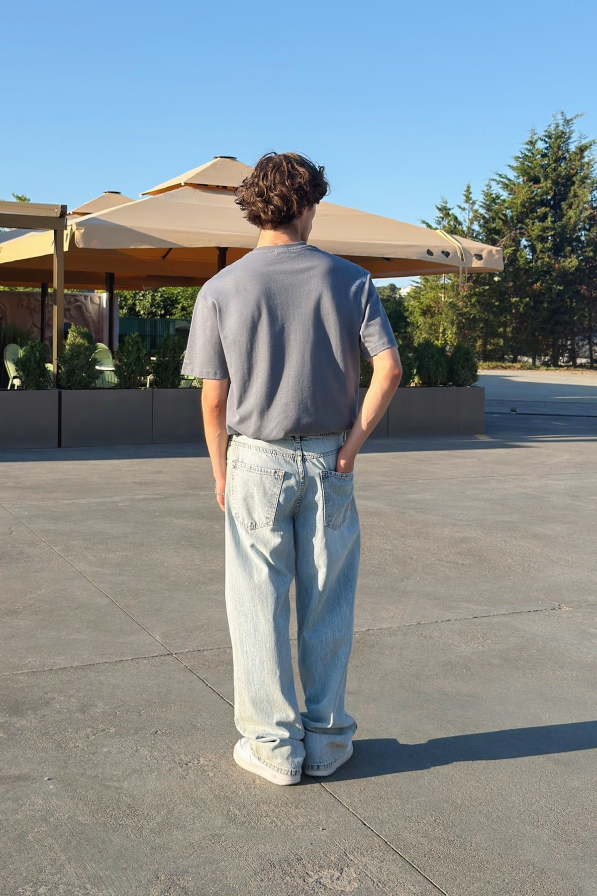 Basic Füme Oversize Tişört
