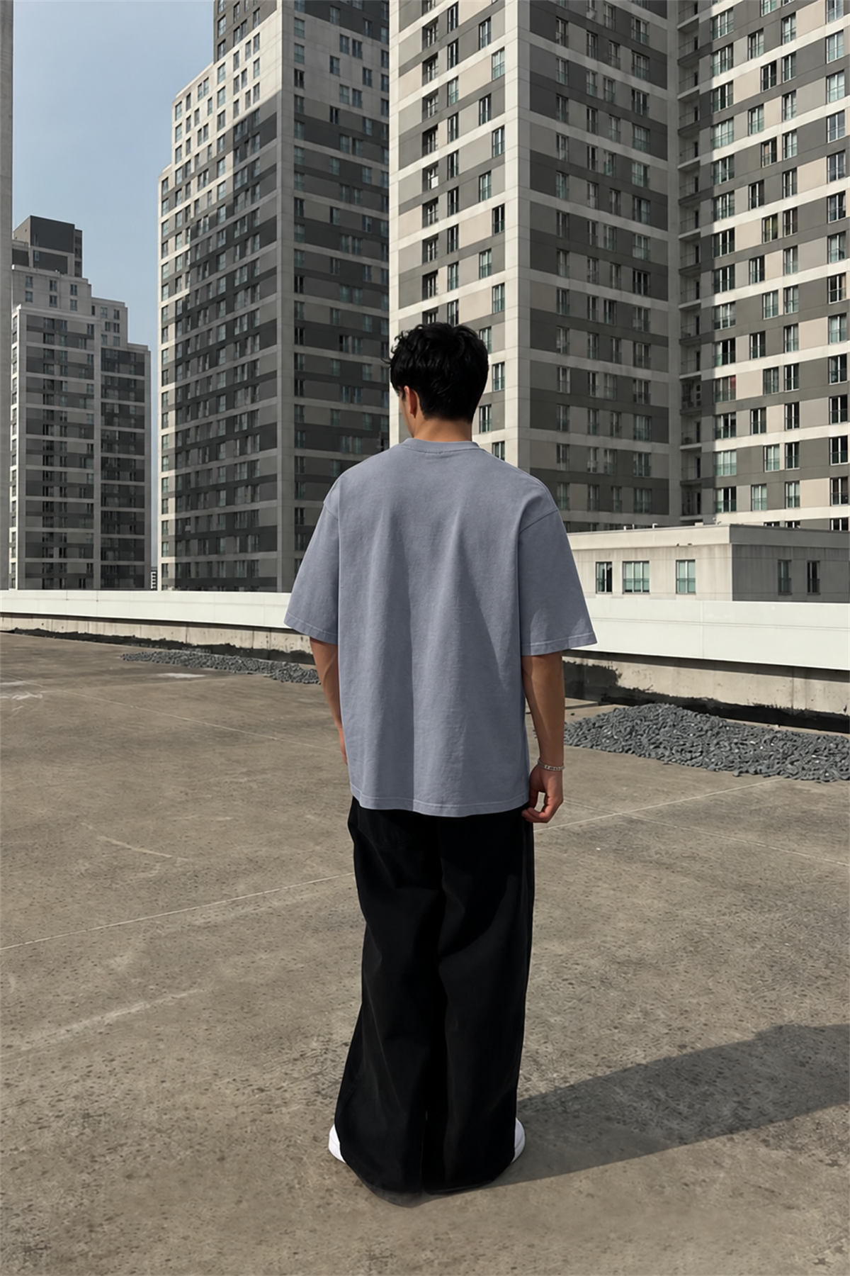 Basic Füme Oversize Tişört