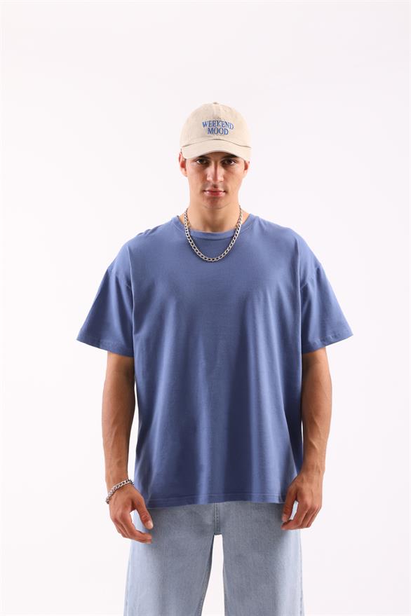 Basic Mavi Regular Tişört