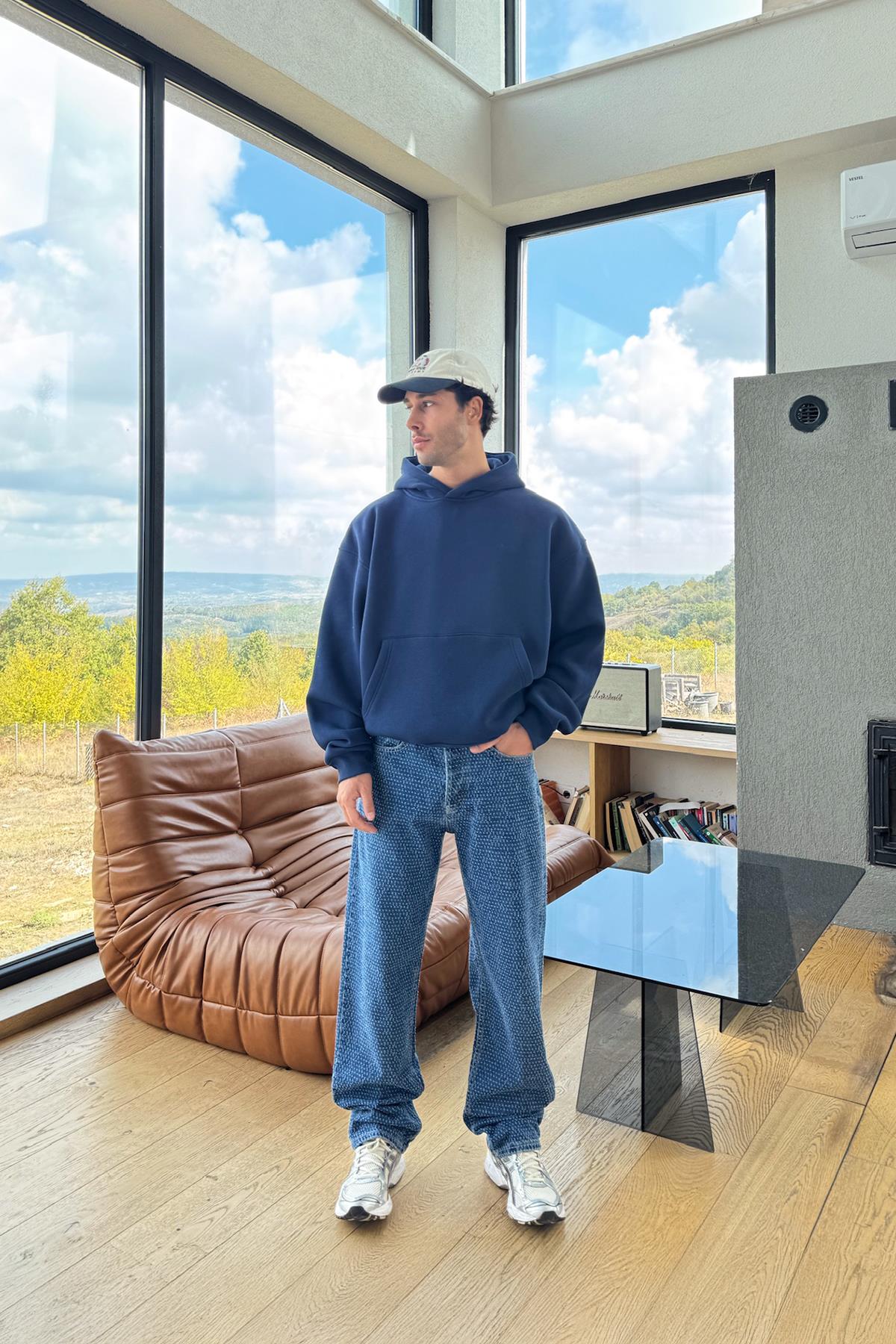 Basic Hoodie Lacivert