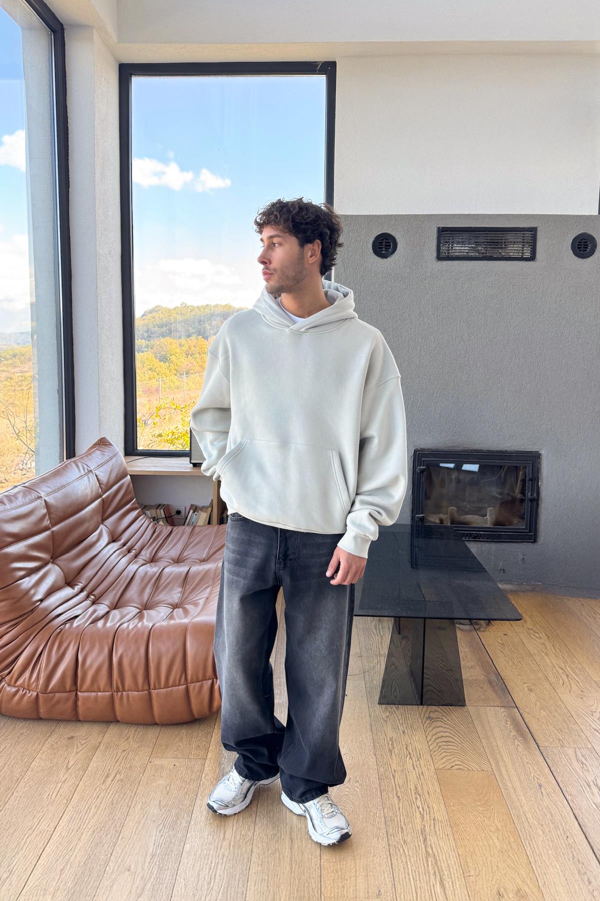 Basic Hoodie Bej