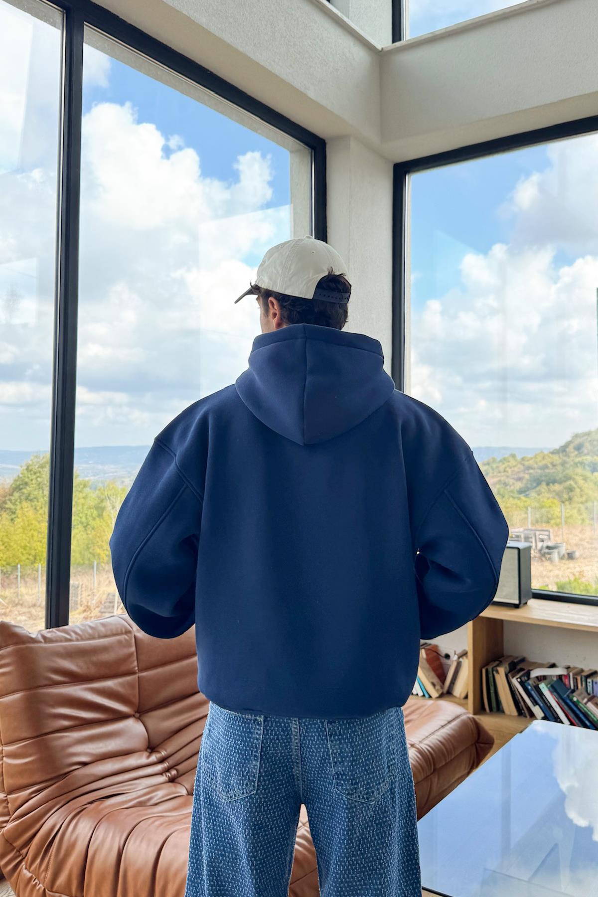 Basic Hoodie Lacivert