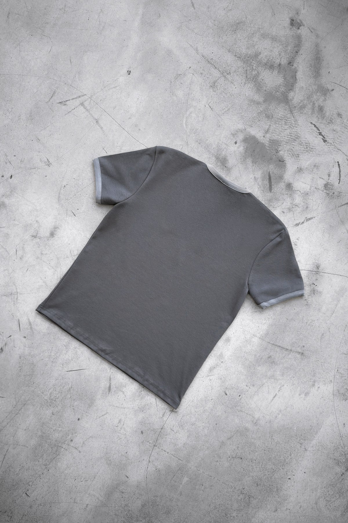 Smoky Gray Ringer Tee