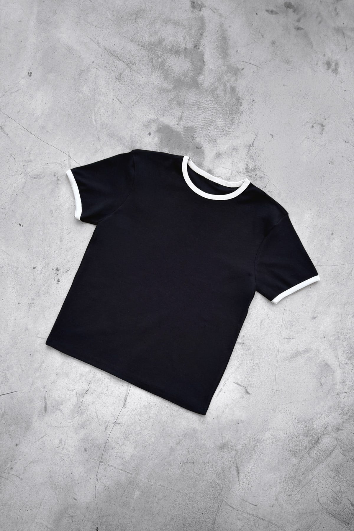 Black White Ringer Tee