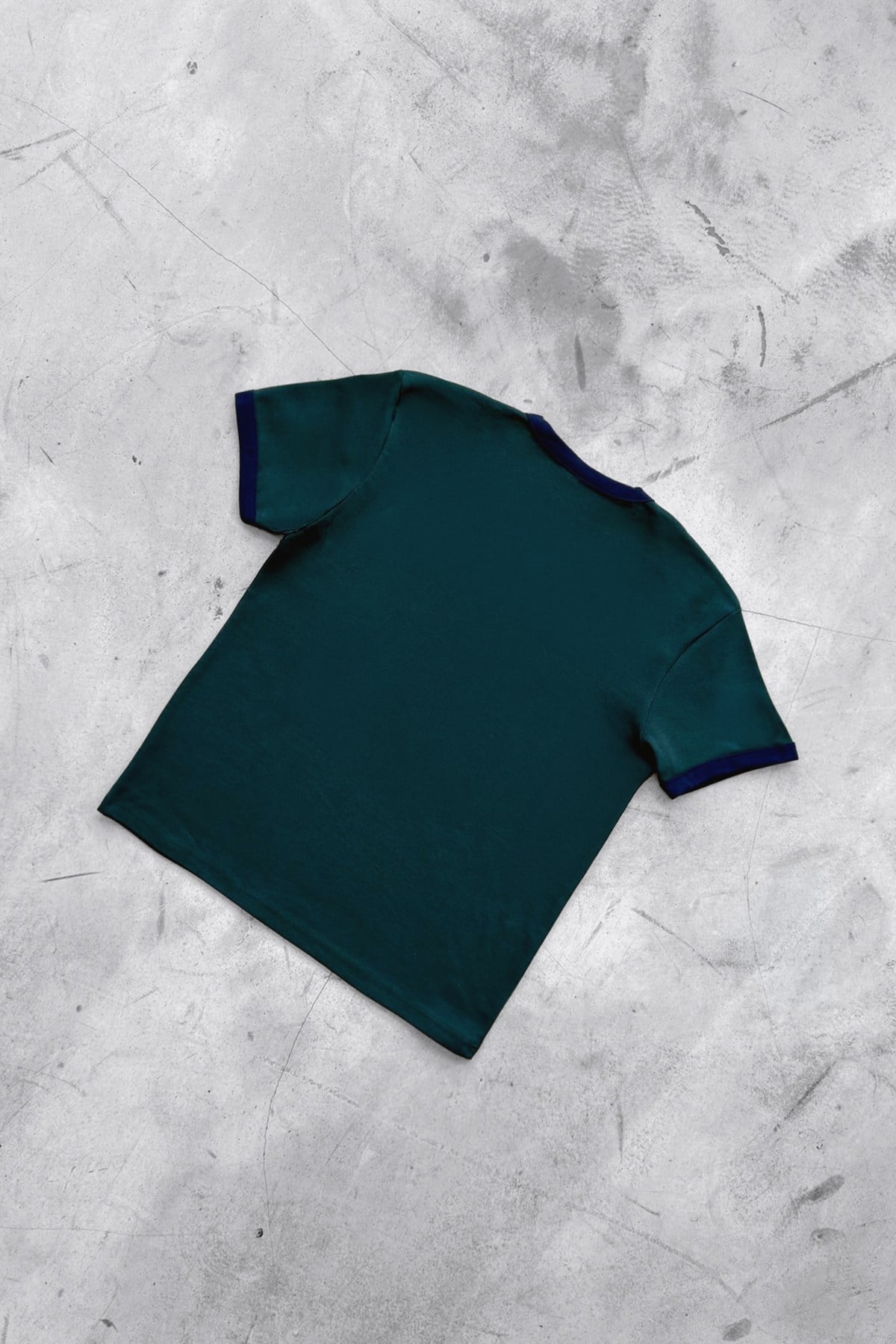 Green Navy Blue Ringer Tee