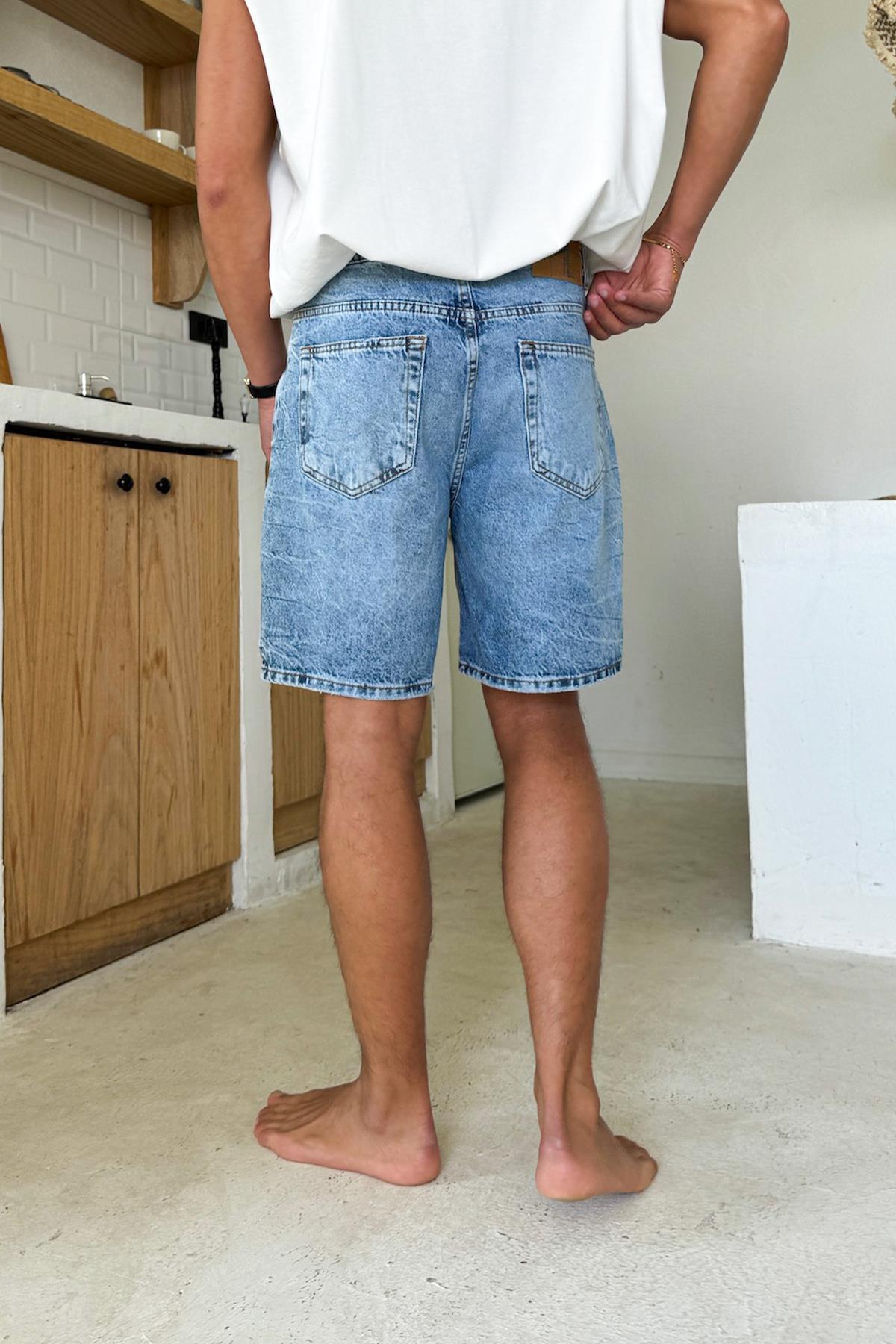 Mavi Basic Kot Şort
