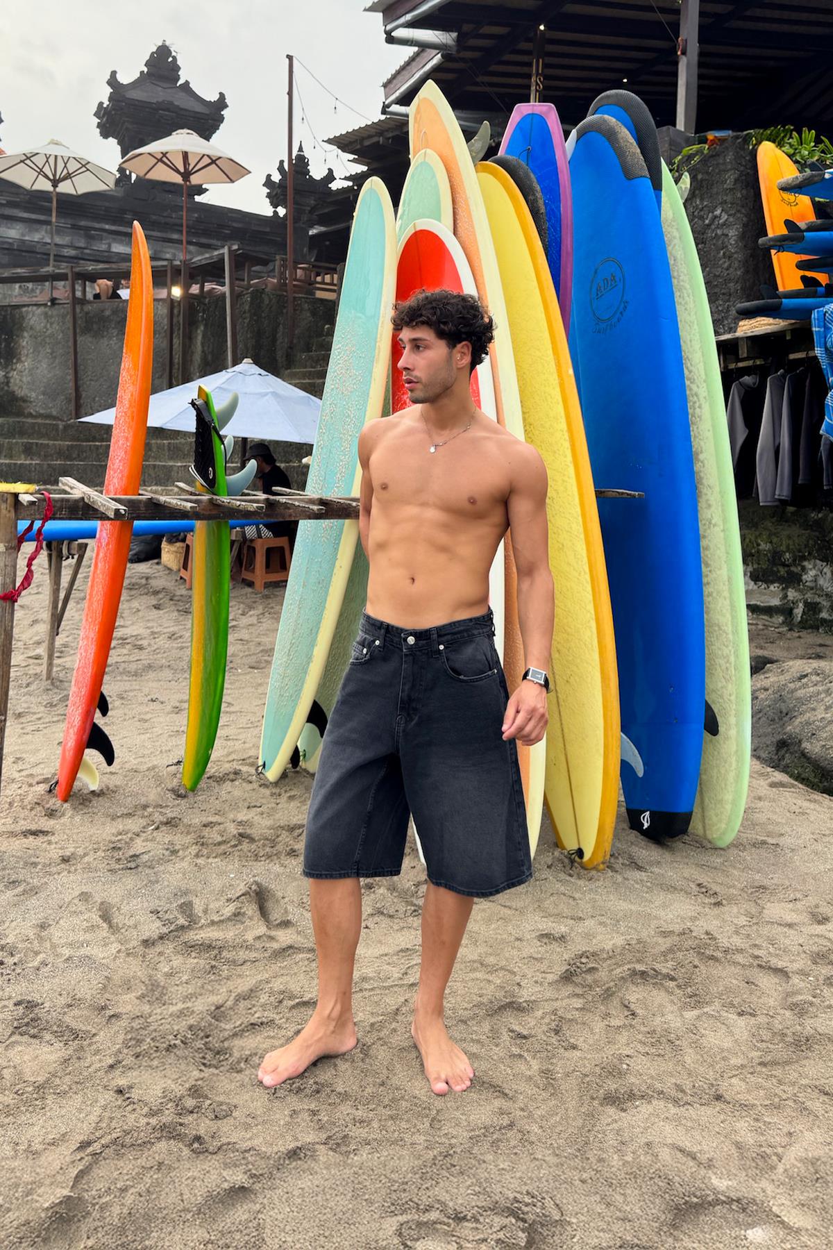 Basic Kot Şort Siyah