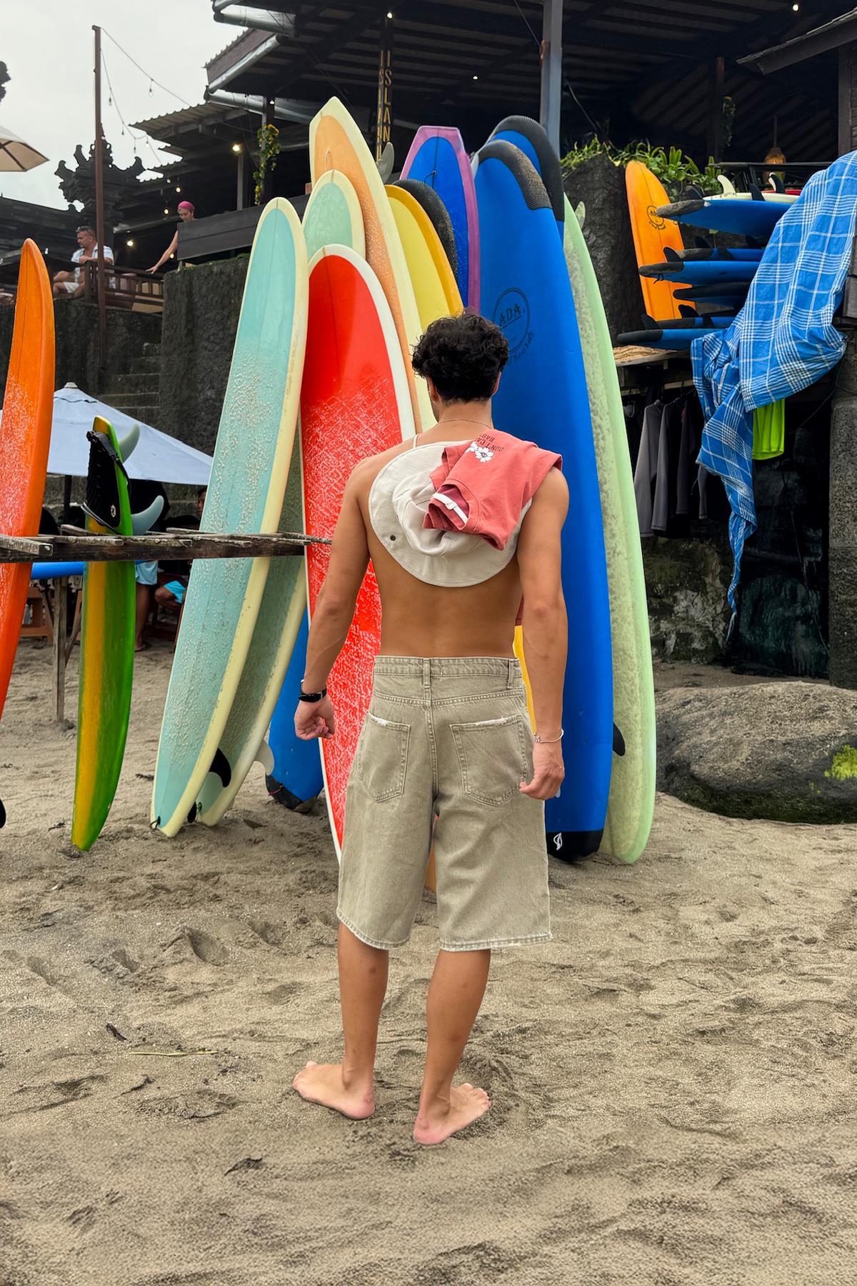 Basic Kot Şort Açık Kahve