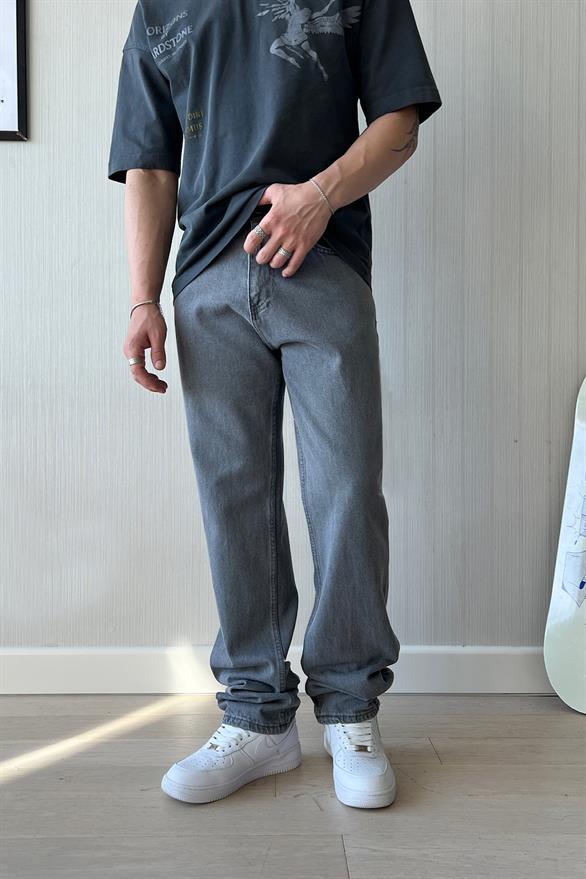 Basic Baggy Jean Koyu Gri