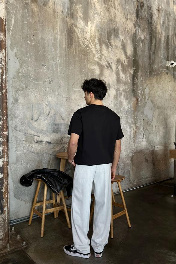 Smart Casual Açık Gri Kumaş Pantolon