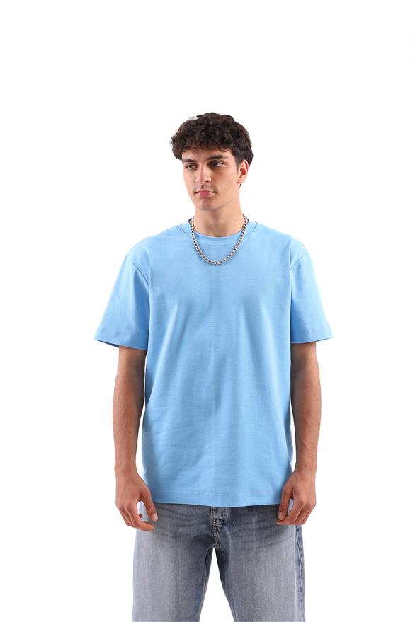 Basic Mavi Regular Fit Tişört