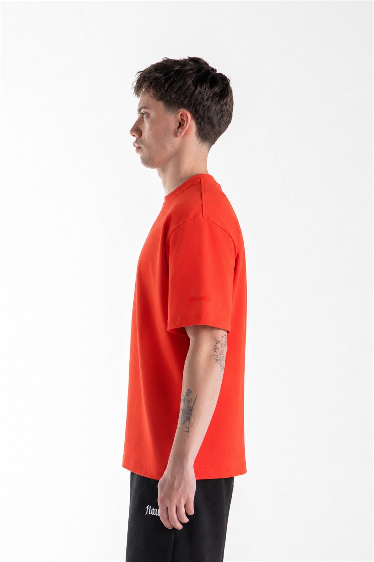 Basic Oversize Fit Kırmızı Tişört