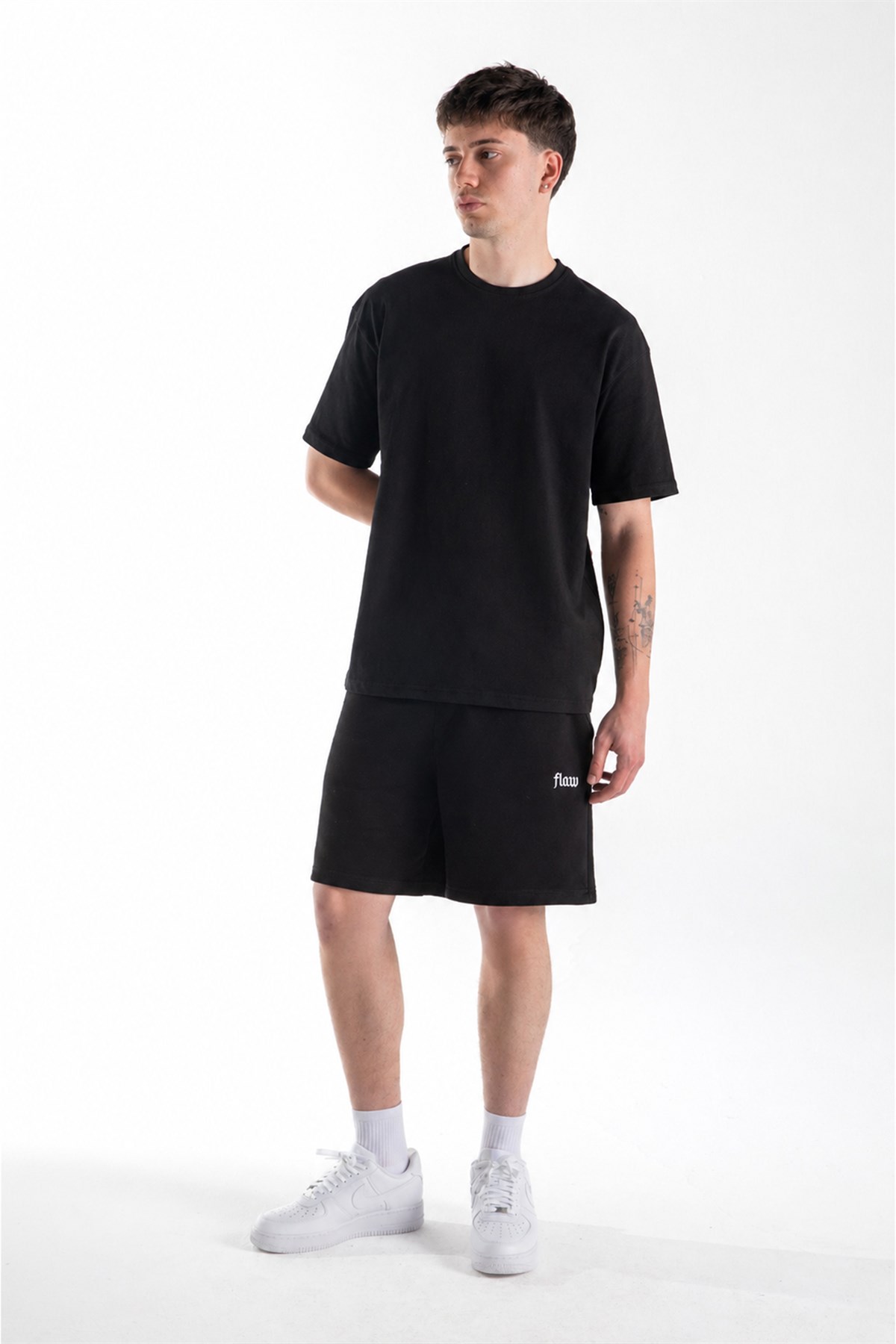 Basic Oversize Fit Siyah Tişört