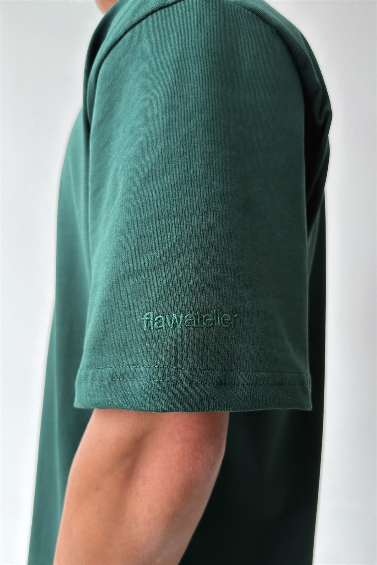 Basic Oversize Fit Yeşil Tişört