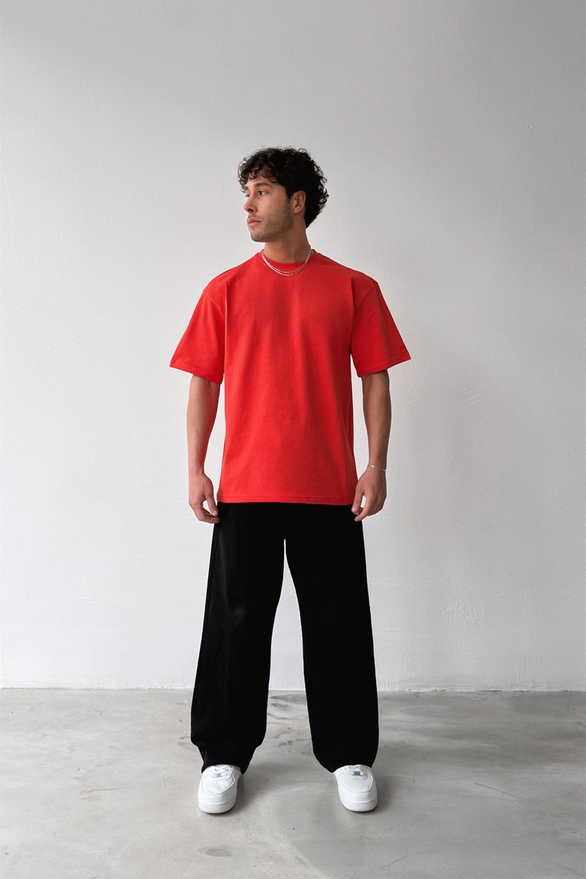 Basic Oversize Fit Kırmızı Tişört
