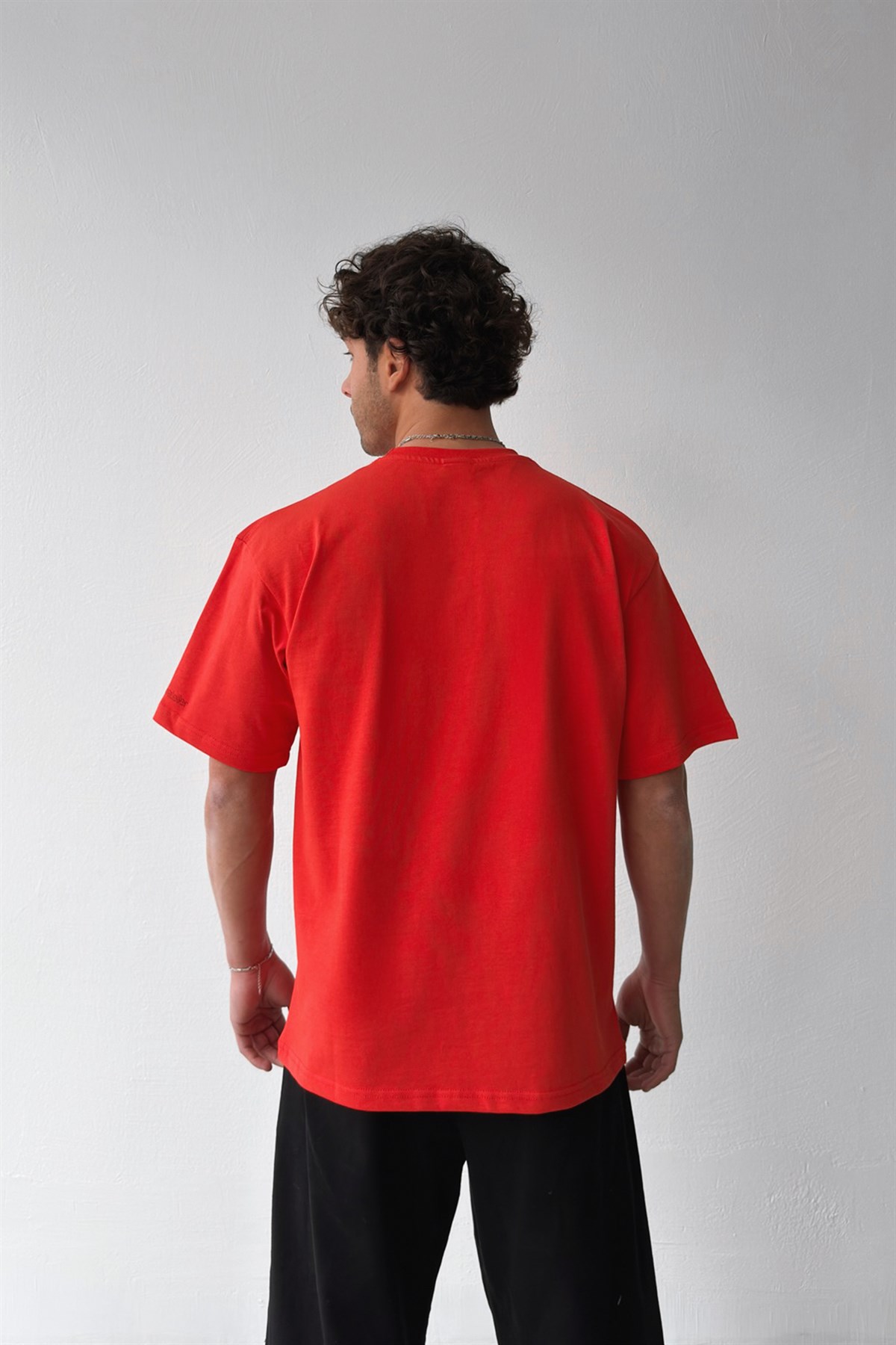 Basic Oversize Fit Kırmızı Tişört