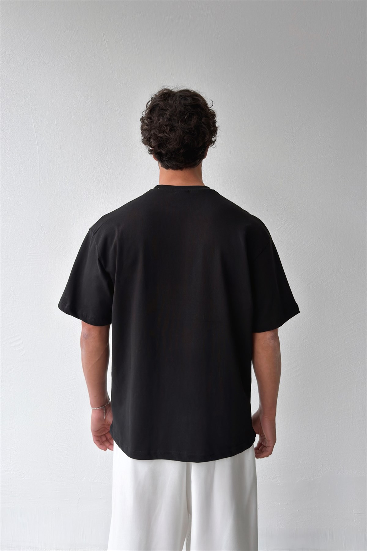 Basic Oversize Fit Siyah Tişört