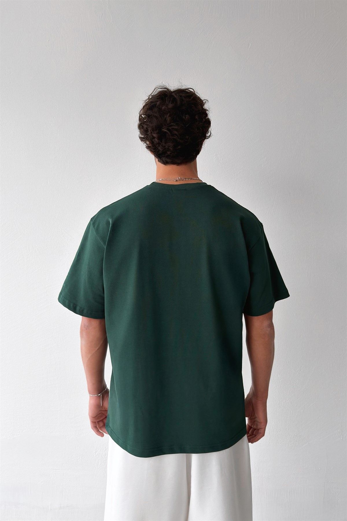 Basic Oversize Fit Yeşil Tişört