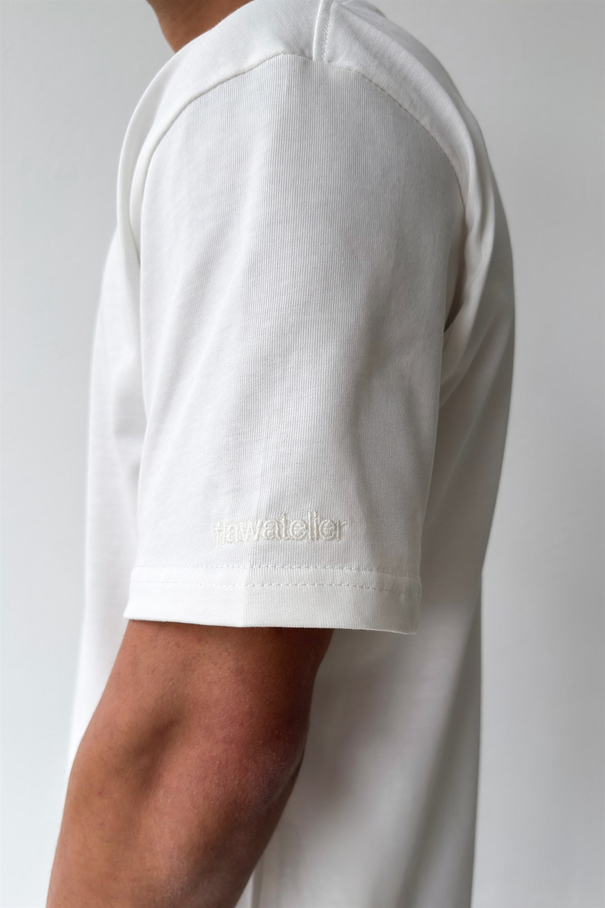 Basic Oversize Fit Ekru Tişört