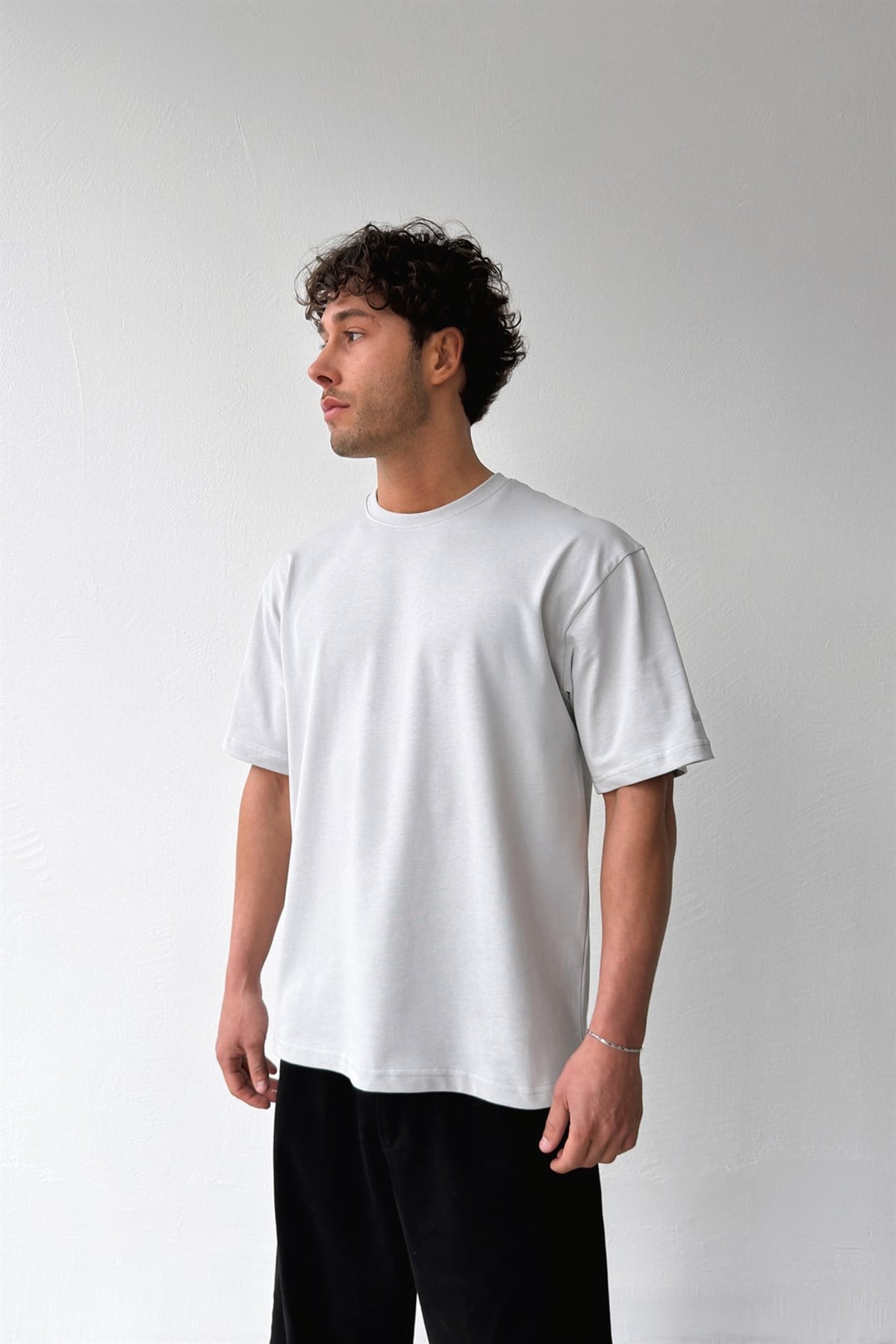 Basic Oversize Fit Taş Rengi Tişört
