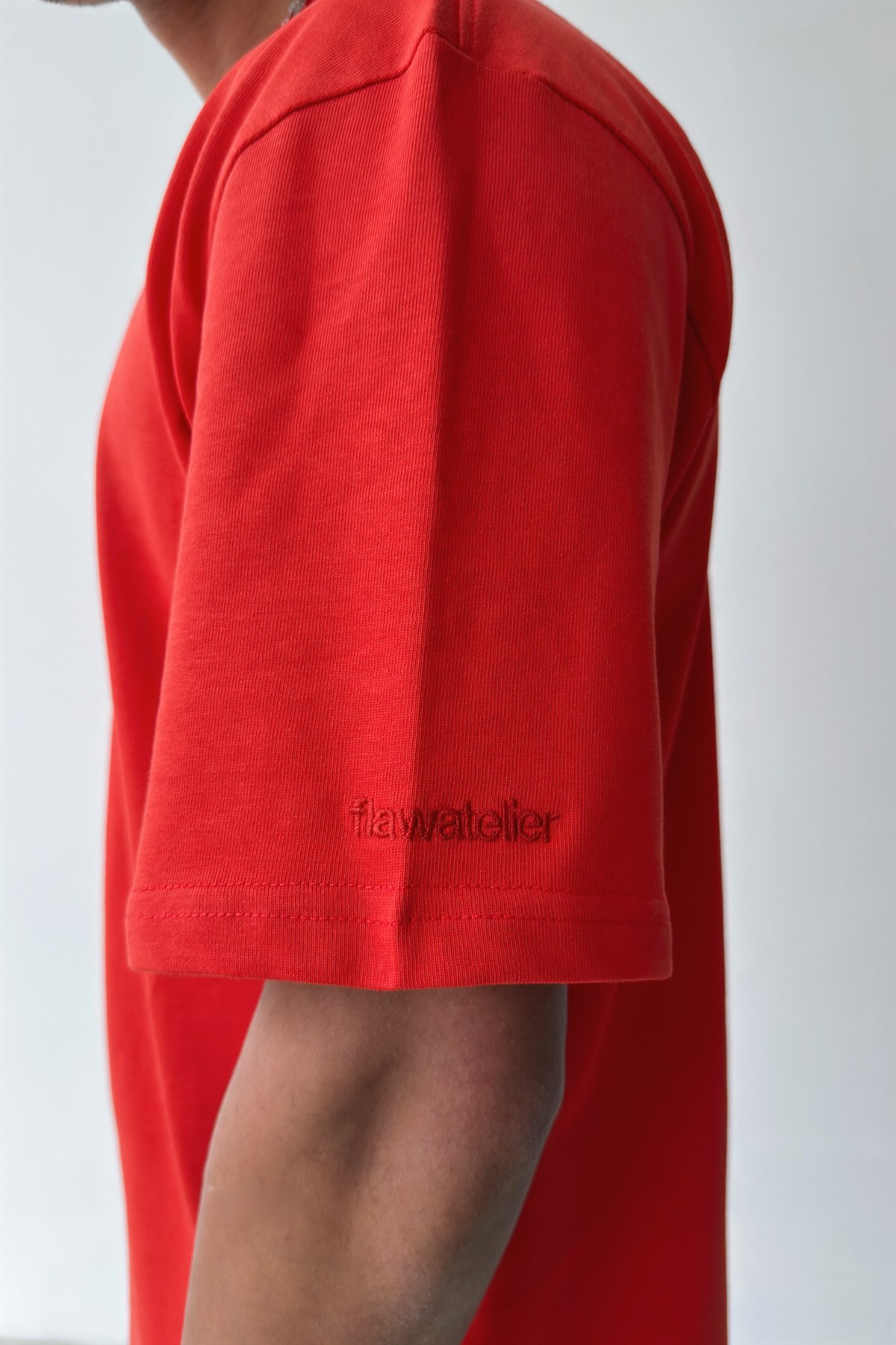 Basic Oversize Fit Kırmızı Tişört