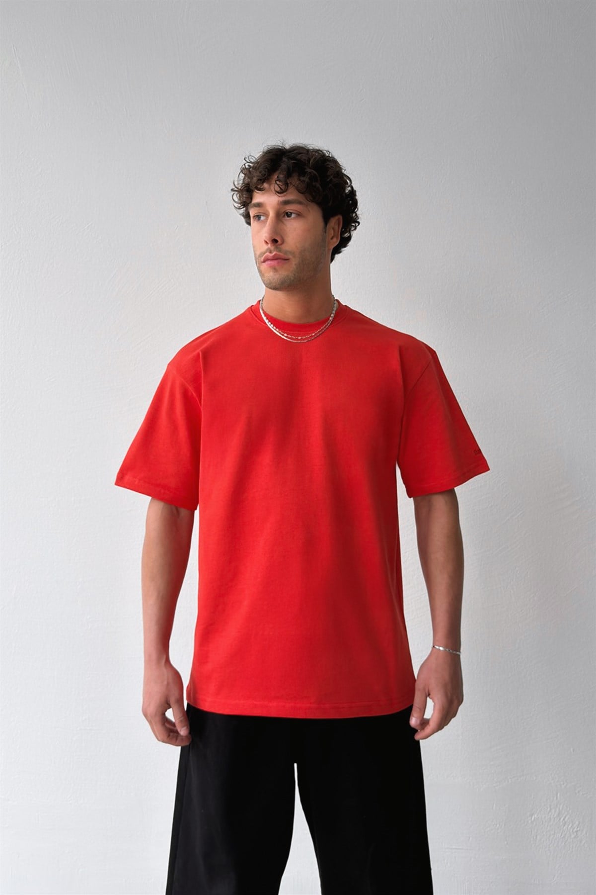 Basic Oversize Fit Kırmızı Tişört