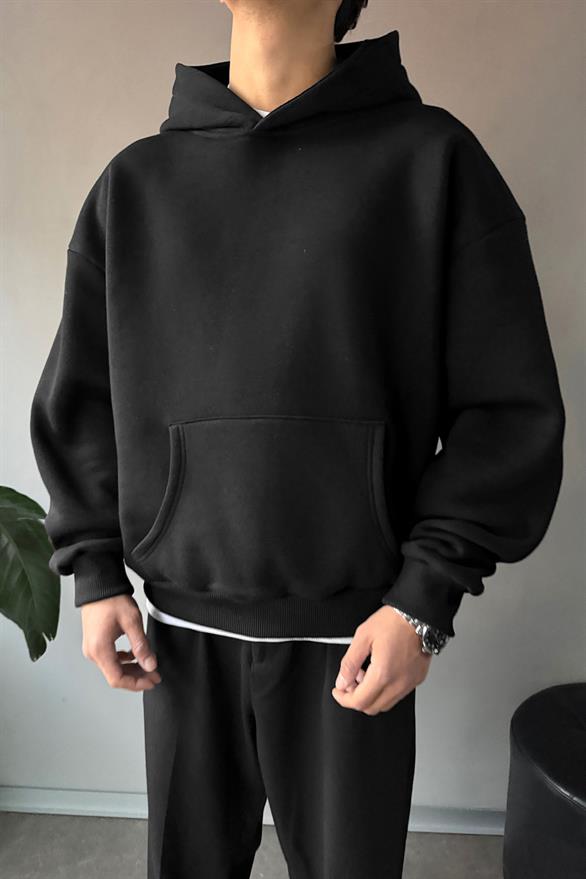 Basic Oversize Hoodie Siyah