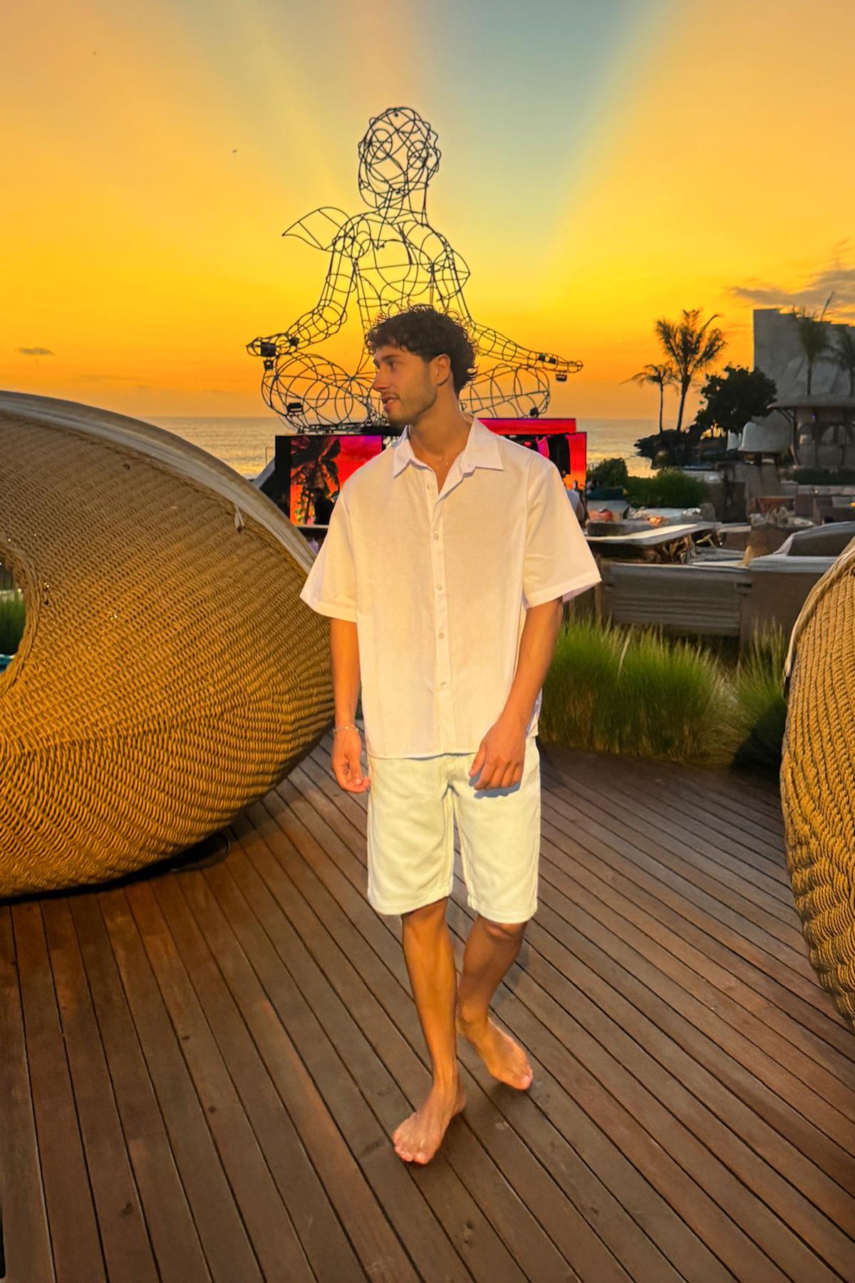 Basic Oversize Kısa Kol Gömlek Beyaz