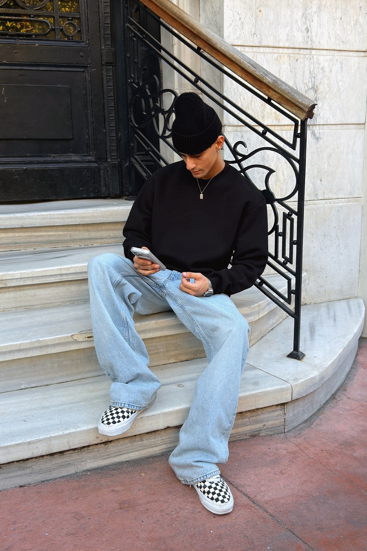 Puffer Black Boxy Fit Sweat