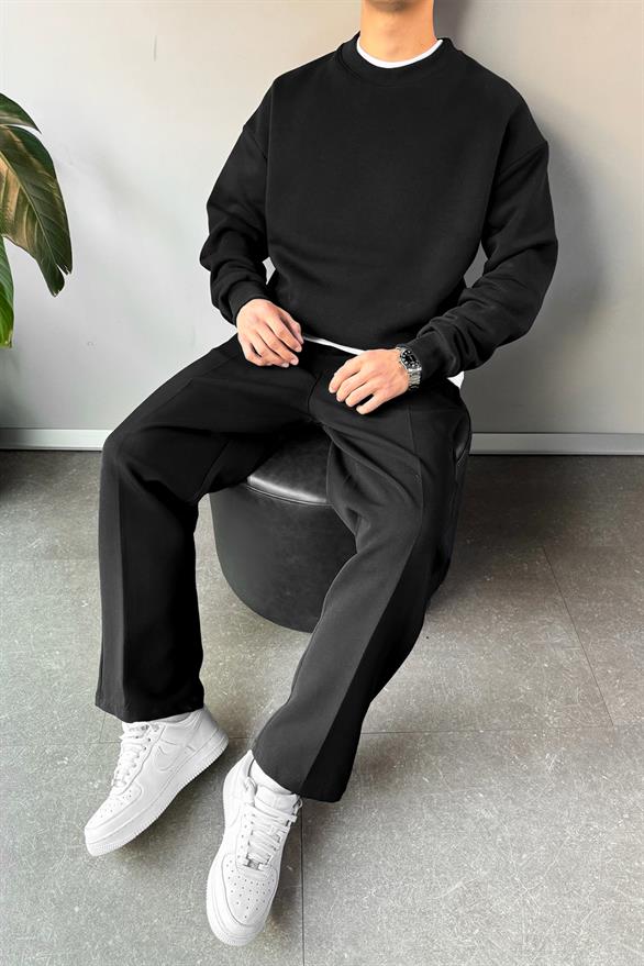 Basic Oversize Sweatshirt Siyah