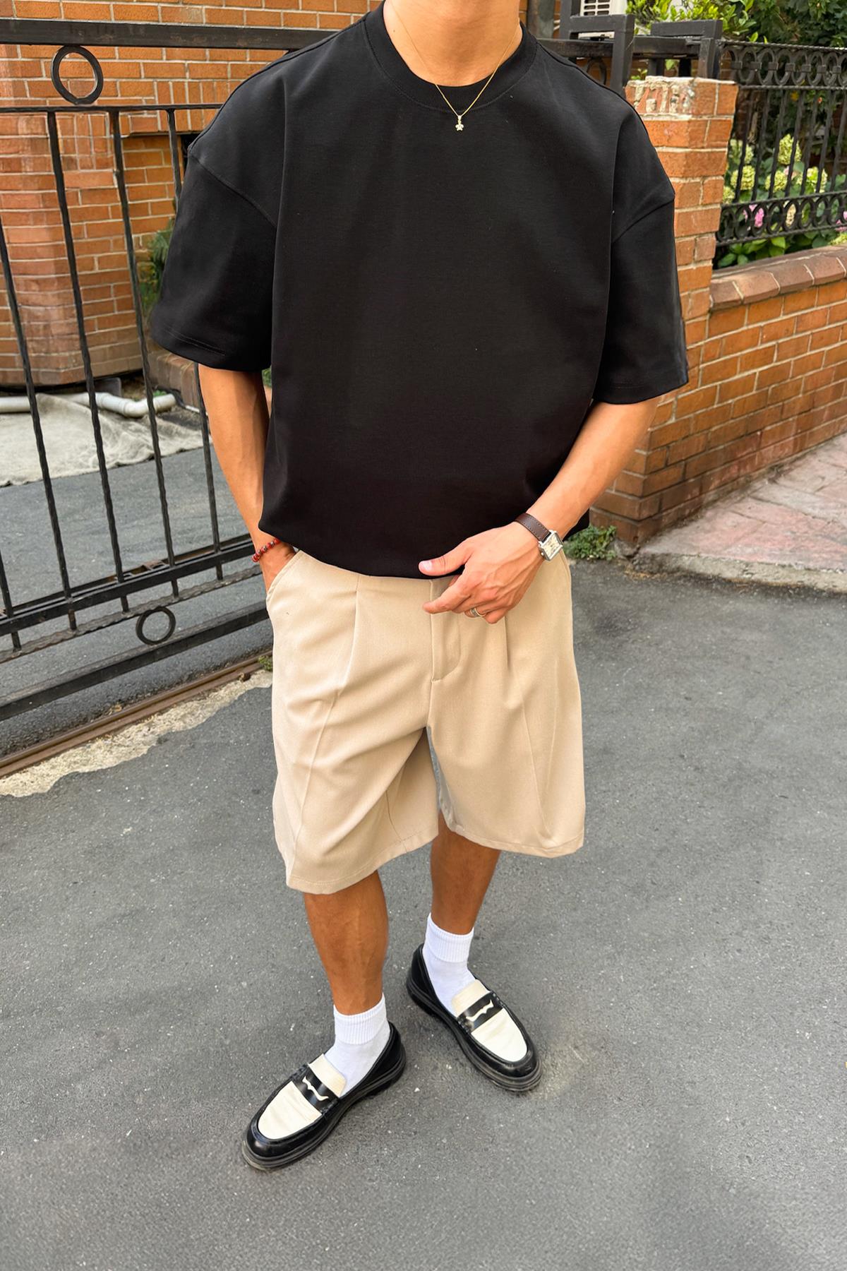 Basic Siyah Oversize Tişört