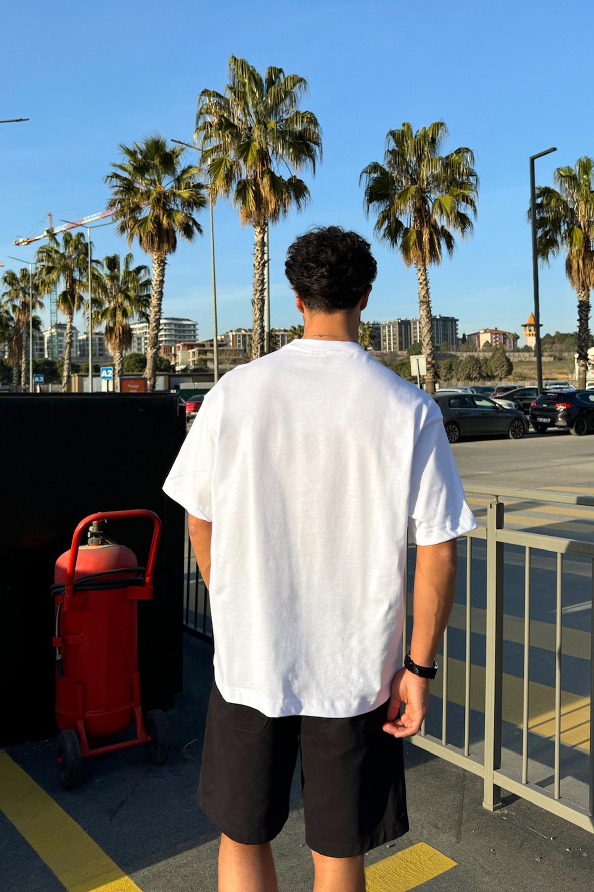 Basic Oversize Tişört Beyaz