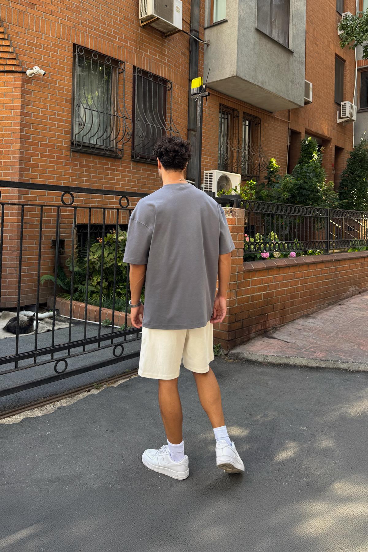 Basic Füme Oversize Tişört