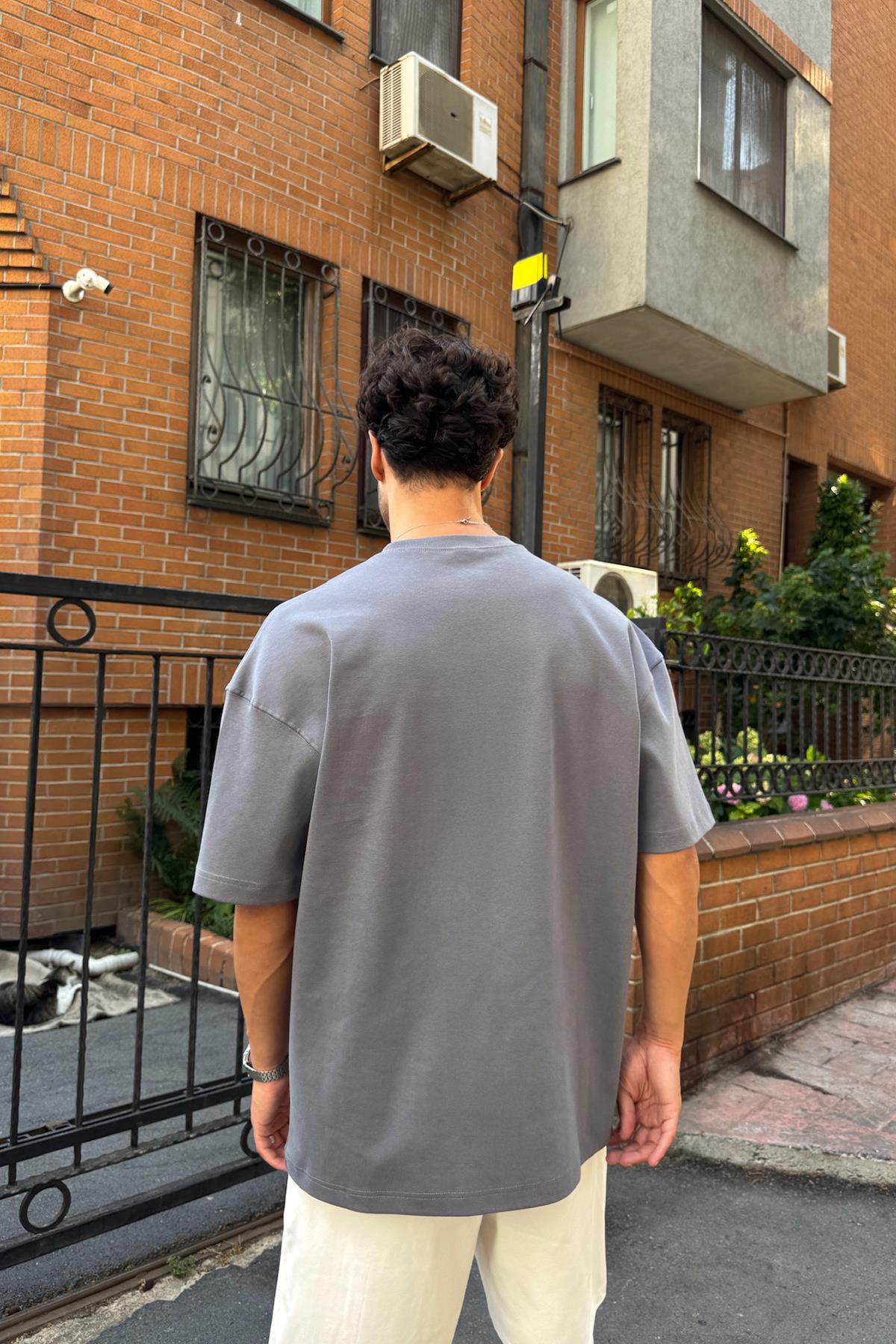 Basic Füme Oversize Tişört