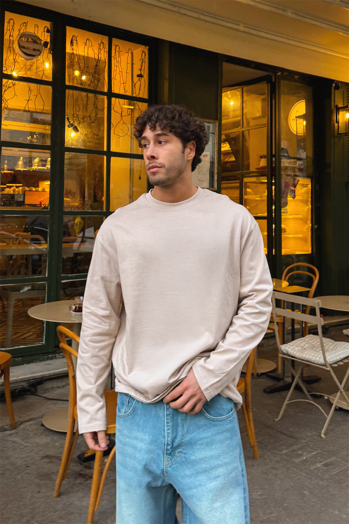 Basic Oversize Uzun Kol Tişört